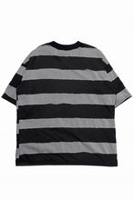 画像をギャラリービューアに読み込む, A.F ARTEFACT BOUND BORDER JUMBO TEE (BLACK x LIGHT GREY)