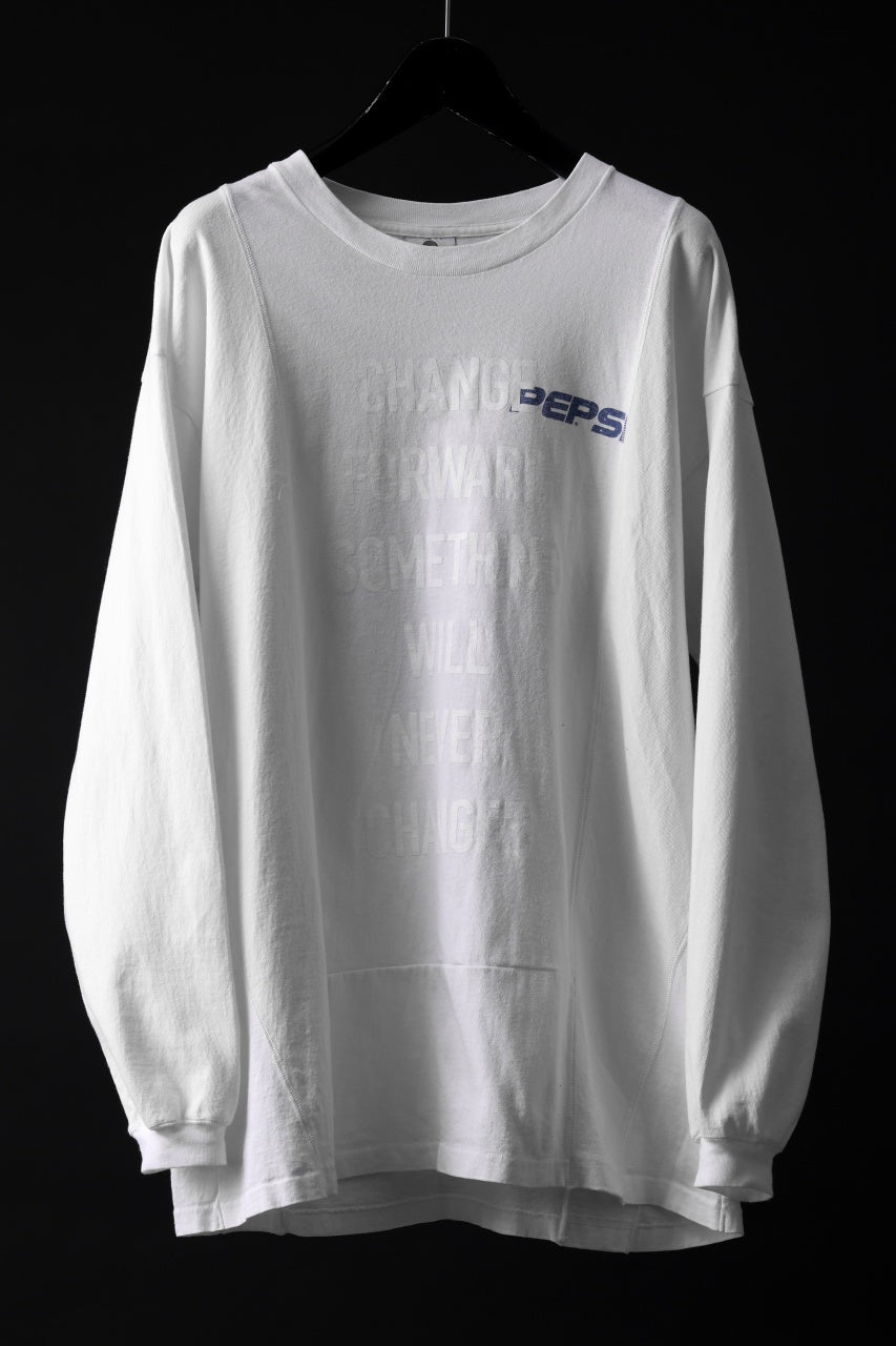 画像をギャラリービューアに読み込む, CHANGES exclusive VINTAGE REMAKE L/S TOPS (MULTI WHITE #C)