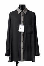 画像をギャラリービューアに読み込む, Y's for men SWITCHING COLLAR-PLACKET SHIRT / CELLULOSE LINEN (BLACK)