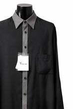 画像をギャラリービューアに読み込む, Y's for men SWITCHING COLLAR-PLACKET SHIRT / CELLULOSE LINEN (BLACK)