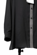 画像をギャラリービューアに読み込む, Y's for men SWITCHING COLLAR-PLACKET SHIRT / CELLULOSE LINEN (BLACK)