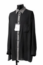 画像をギャラリービューアに読み込む, Y's for men SWITCHING COLLAR-PLACKET SHIRT / CELLULOSE LINEN (BLACK)