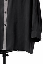 画像をギャラリービューアに読み込む, Y's for men SWITCHING COLLAR-PLACKET SHIRT / CELLULOSE LINEN (BLACK)