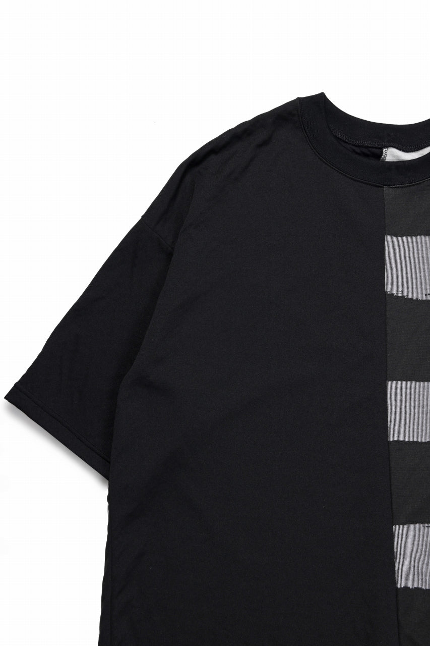 画像をギャラリービューアに読み込む, A.F ARTEFACT BOUND BORDER COMBI TEE (BLACK x LIGHT GREY)
