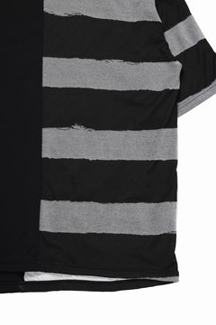 画像をギャラリービューアに読み込む, A.F ARTEFACT BOUND BORDER COMBI TEE (BLACK x LIGHT GREY)