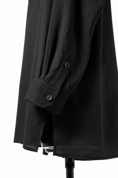 画像をギャラリービューアに読み込む, Y's for men SWITCHING COLLAR-PLACKET SHIRT / CELLULOSE LINEN (BLACK)