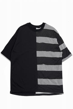 画像をギャラリービューアに読み込む, A.F ARTEFACT BOUND BORDER COMBI TEE (BLACK x LIGHT GREY)