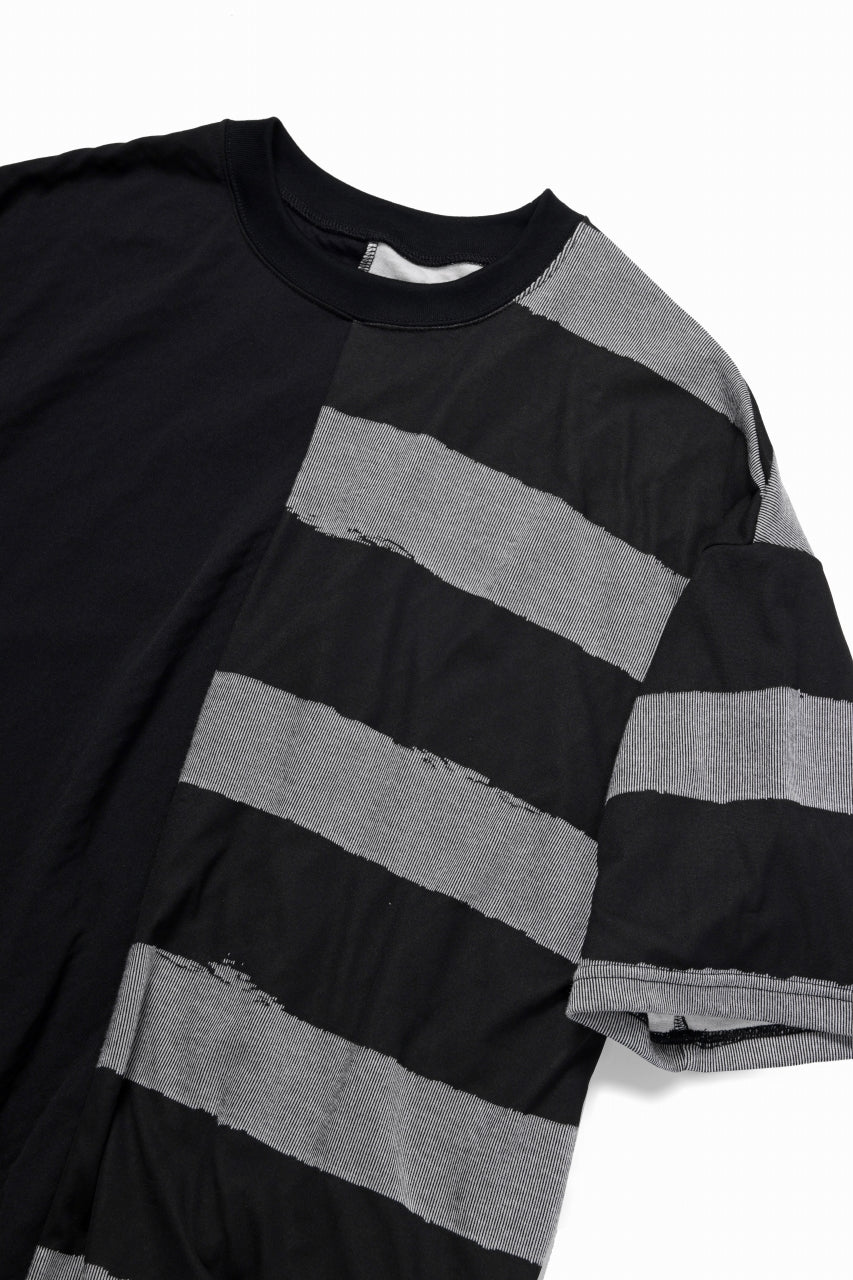 画像をギャラリービューアに読み込む, A.F ARTEFACT BOUND BORDER COMBI TEE (BLACK x LIGHT GREY)