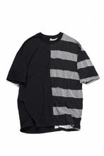 画像をギャラリービューアに読み込む, A.F ARTEFACT BOUND BORDER COMBI TEE (BLACK x LIGHT GREY)