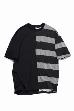画像をギャラリービューアに読み込む, A.F ARTEFACT BOUND BORDER COMBI TEE (BLACK x LIGHT GREY)