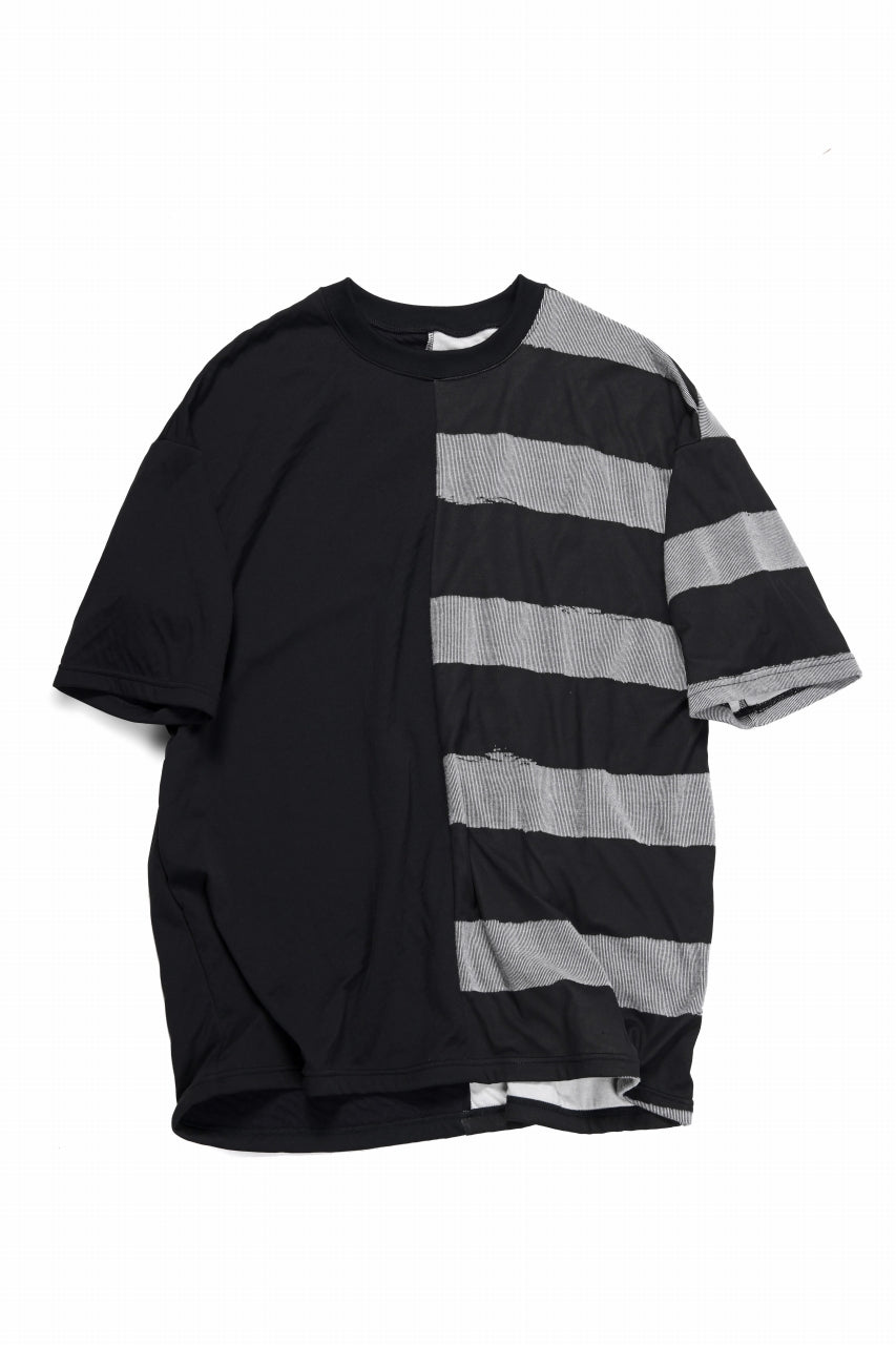 画像をギャラリービューアに読み込む, A.F ARTEFACT BOUND BORDER COMBI TEE (BLACK x LIGHT GREY)