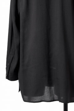 画像をギャラリービューアに読み込む, Y's for men SWITCHING COLLAR-PLACKET SHIRT / CELLULOSE LINEN (BLACK)