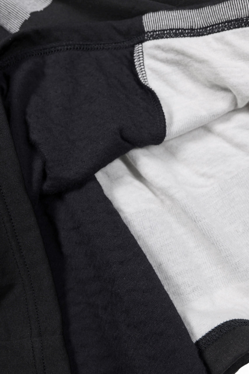 画像をギャラリービューアに読み込む, A.F ARTEFACT BOUND BORDER COMBI TEE (BLACK x LIGHT GREY)