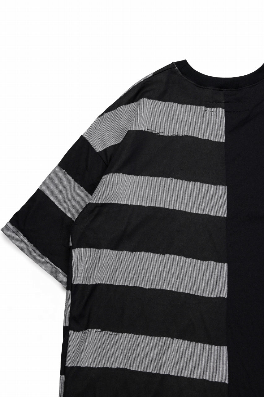 画像をギャラリービューアに読み込む, A.F ARTEFACT BOUND BORDER COMBI TEE (BLACK x LIGHT GREY)