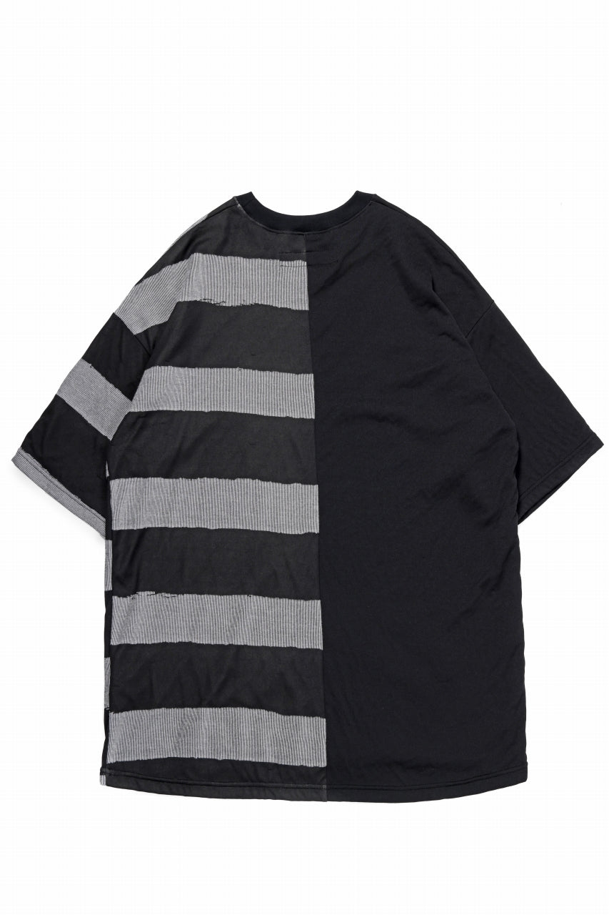 画像をギャラリービューアに読み込む, A.F ARTEFACT BOUND BORDER COMBI TEE (BLACK x LIGHT GREY)
