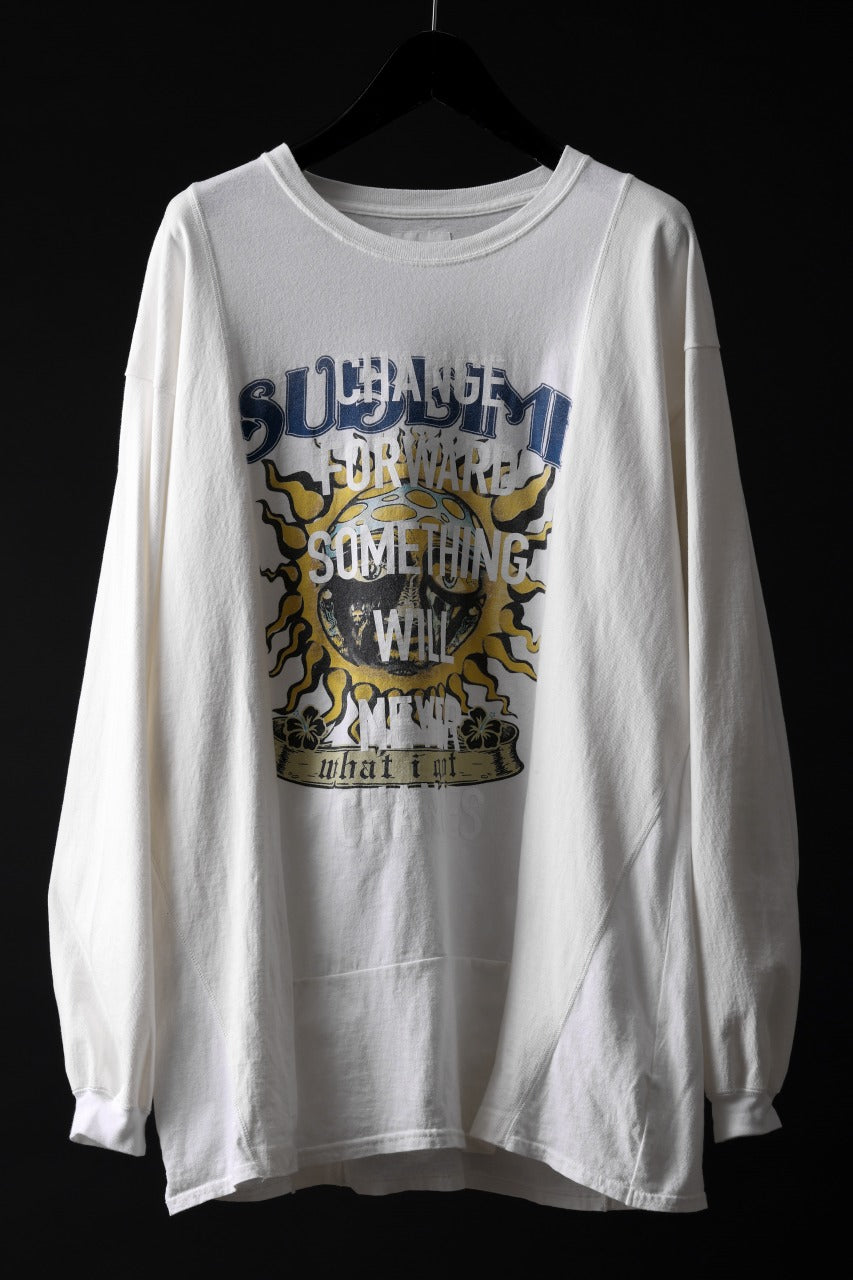 画像をギャラリービューアに読み込む, CHANGES exclusive VINTAGE REMAKE L/S TOPS (MULTI WHITE #G)