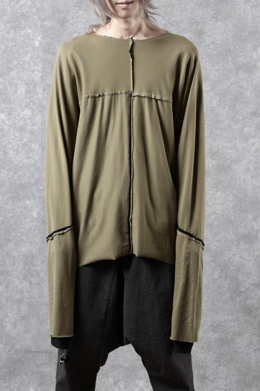 Load image into Gallery viewer, m.a+ double one piece long sleeve knit & t-shirt / T211DM/VLOH/JCL1 (BLACK/WOOD BROWN)