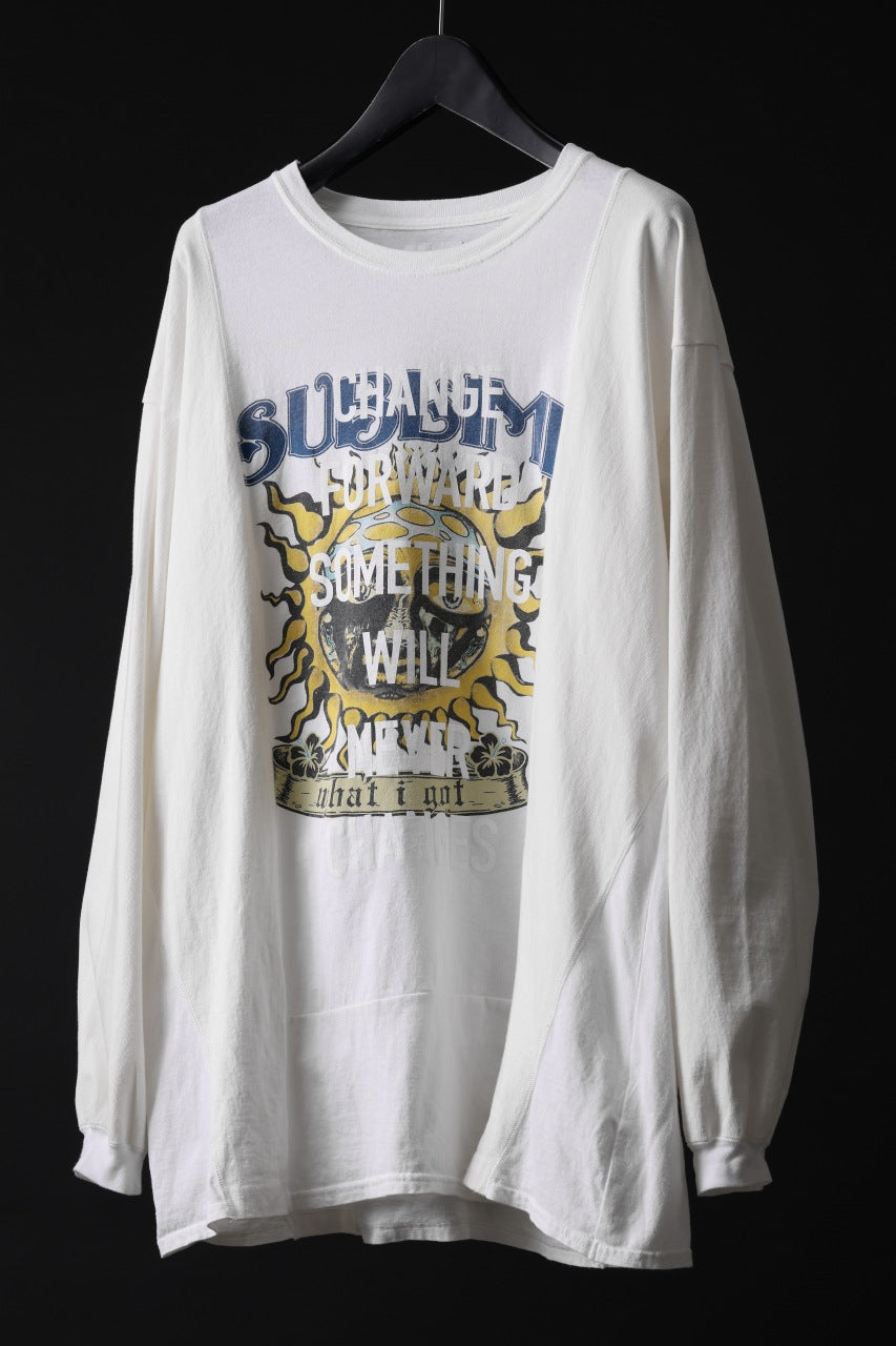画像をギャラリービューアに読み込む, CHANGES exclusive VINTAGE REMAKE L/S TOPS (MULTI WHITE #G)