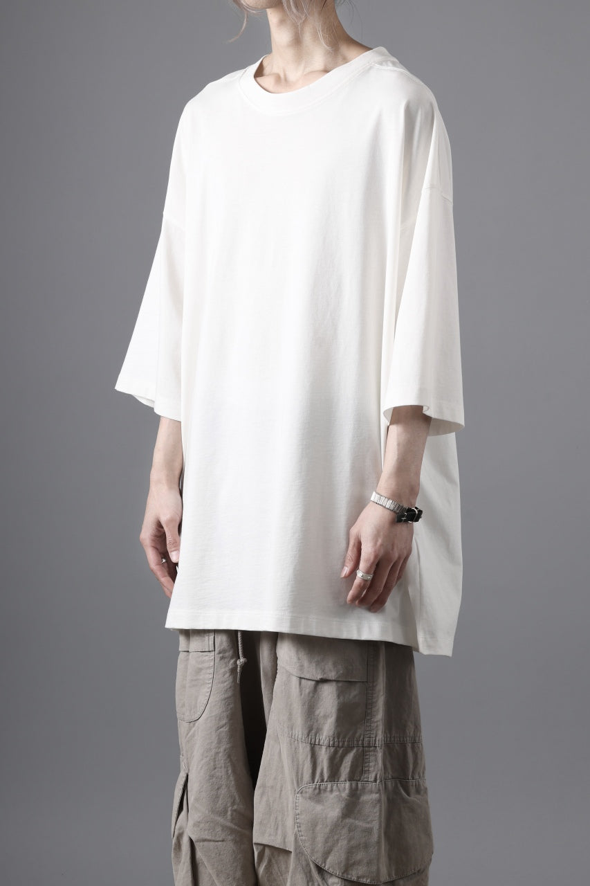 画像をギャラリービューアに読み込む, thom/krom RELAXED FIT SHORT SLEEVE TEE / COTTON JERSEY (CREAM)