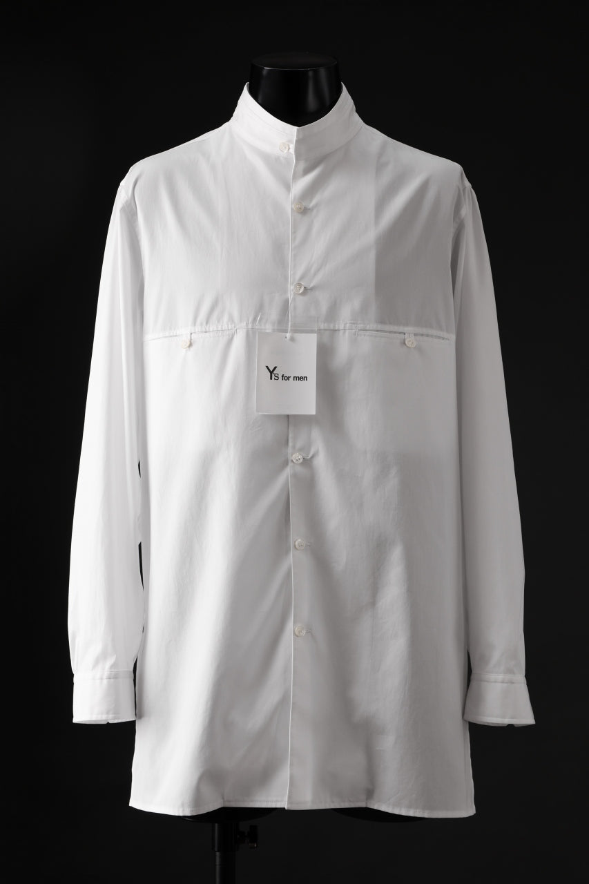 画像をギャラリービューアに読み込む, Y's for men CROSSED CHEST POCKET SHIRT / COTTON BROAD (WHITE)