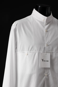 画像をギャラリービューアに読み込む, Y's for men CROSSED CHEST POCKET SHIRT / COTTON BROAD (WHITE)