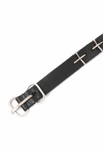 画像をギャラリービューアに読み込む, m.a+ thin silver cross studded wrist band / A-F2BL1/GR2,0 (BLACK)