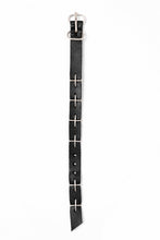 画像をギャラリービューアに読み込む, m.a+ thin silver cross studded wrist band / A-F2BL1/GR2,0 (BLACK)