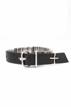 画像をギャラリービューアに読み込む, m.a+ thin silver wrapped wrist band / A-F7BL1/GR2,0 (BLACK)