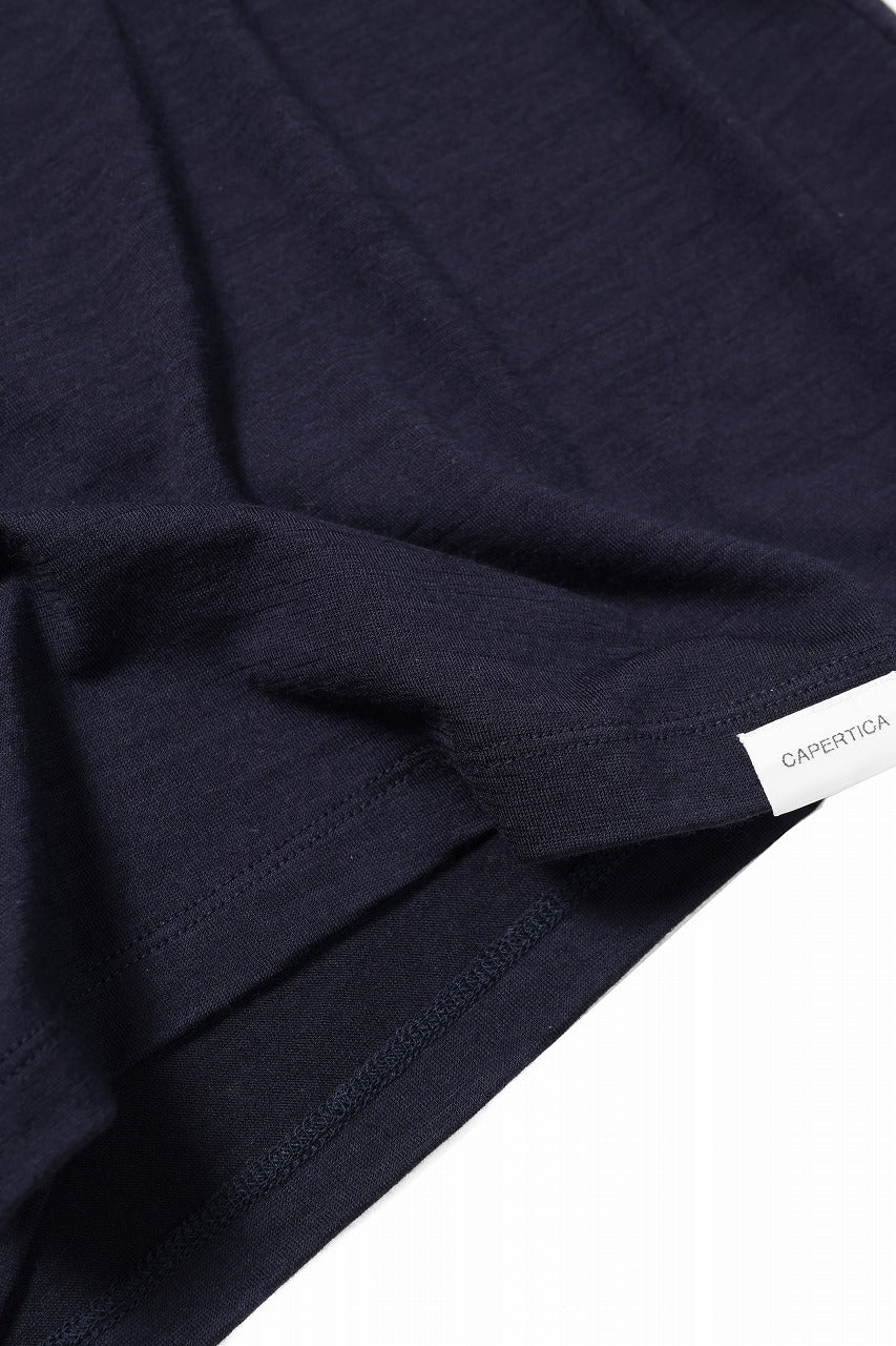 画像をギャラリービューアに読み込む, CAPERTICA RELAX FIT S/S TEE / SUPER 120s WASHABLE WOOL JERSEY (NAVY)