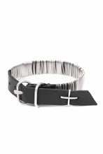 画像をギャラリービューアに読み込む, m.a+ thin silver wrapped wrist band / A-F7BL1/GR2,0 (BLACK)