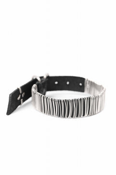 画像をギャラリービューアに読み込む, m.a+ thin silver wrapped wrist band / A-F7BL1/GR2,0 (BLACK)