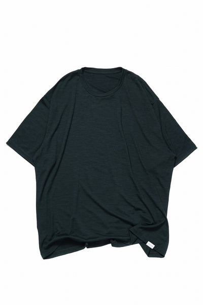 CAPERTICA RELAX FIT S/S TEE / SUPER 120s WASHABLE WOOL JERSEY (CHALKBOARD)