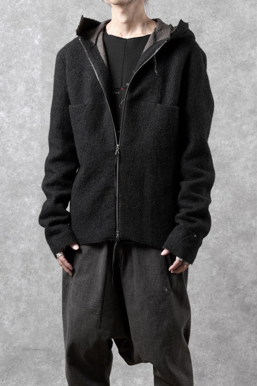 Load image into Gallery viewer, m.a+ unlined aviator jacket / J221DZ-/WLD (BLACK/BROWN)