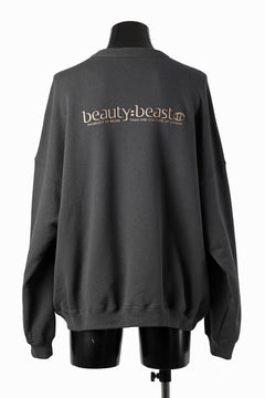 画像をギャラリービューアに読み込む, beauty : beast MONTAGE CREWNECK SWEAT SHIRT (D.GRAY)