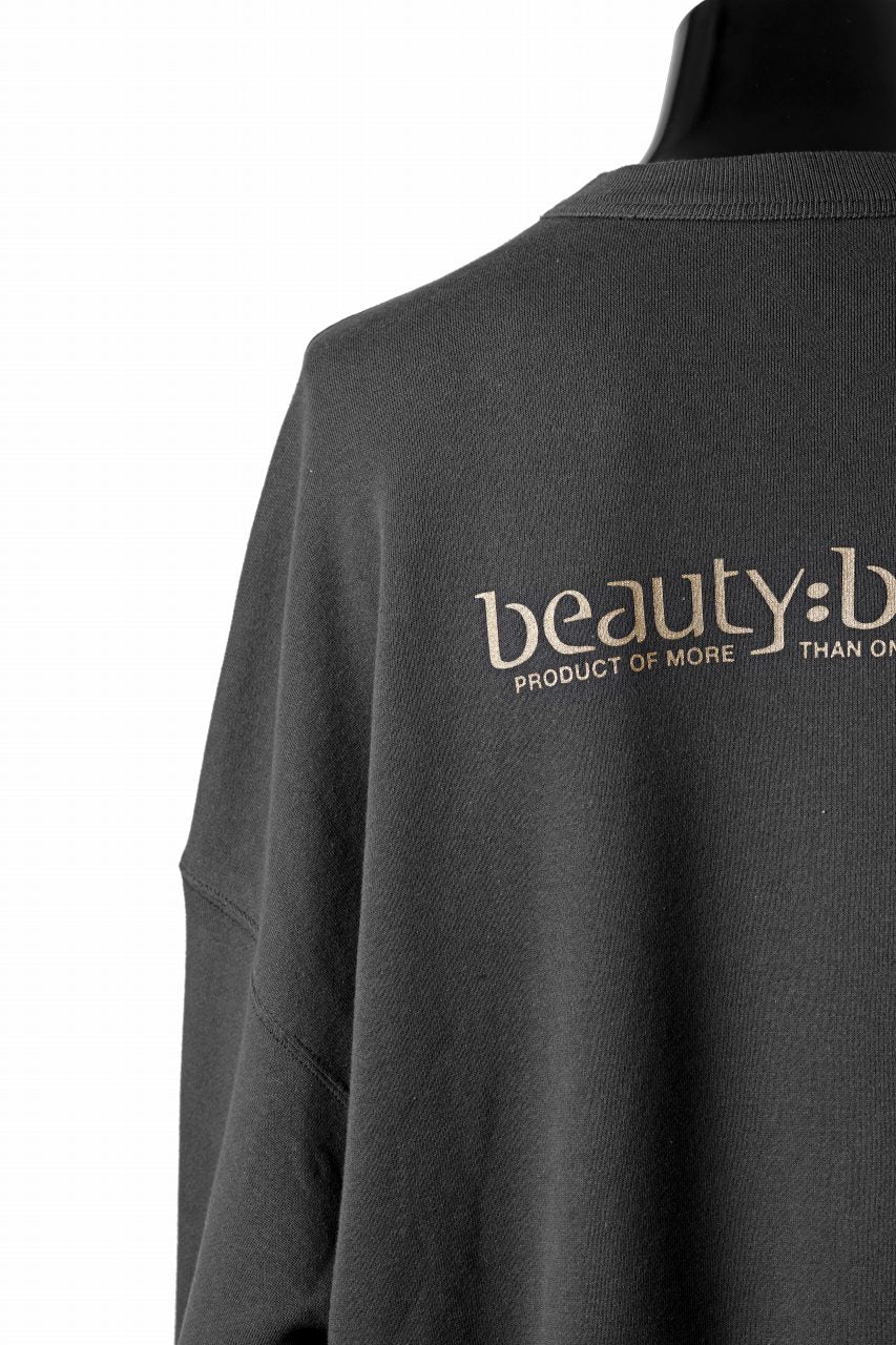 画像をギャラリービューアに読み込む, beauty : beast MONTAGE CREWNECK SWEAT SHIRT (D.GRAY)