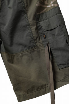 Load image into Gallery viewer, mastermind WORLD x ALPHA INDUSTRIES CARGO SHORTS (OLIVE)