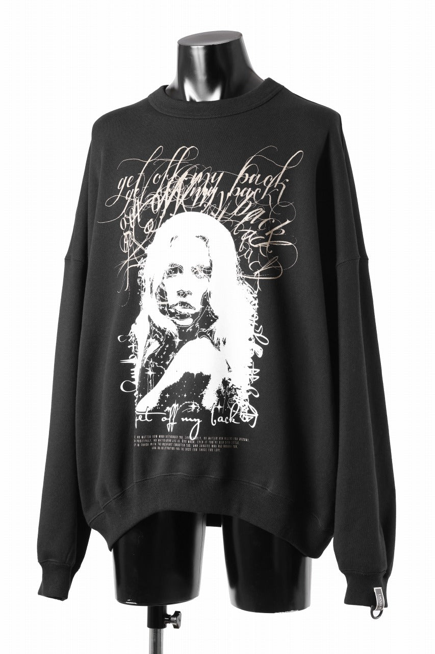 画像をギャラリービューアに読み込む, beauty : beast MONTAGE CREWNECK SWEAT SHIRT (BLACK)