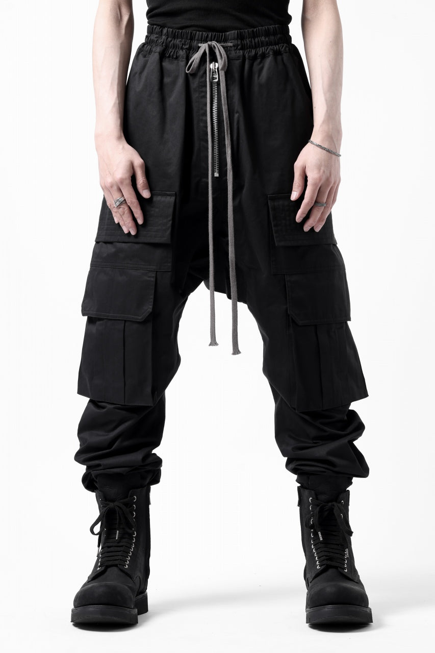 Load image into Gallery viewer, A.F ARTEFACT FRONT ZIP CARGO SAROUEL EASY PANTS (BLACK)