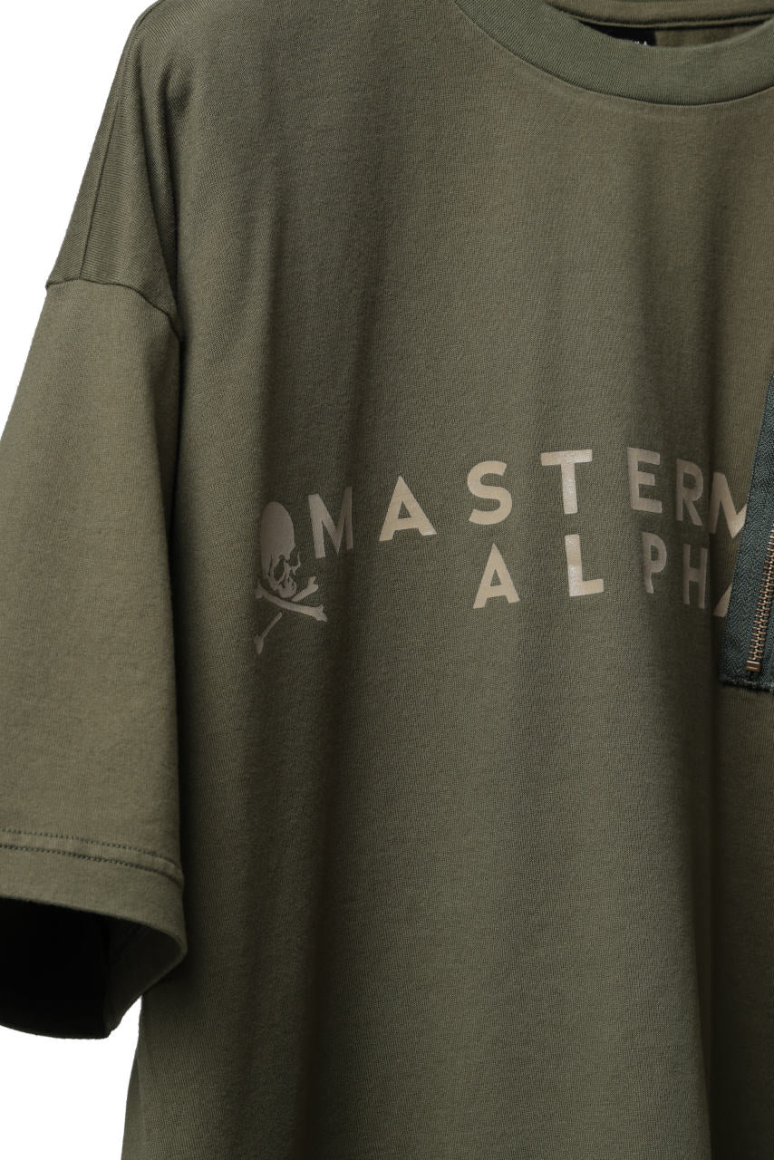 画像をギャラリービューアに読み込む, mastermind WORLD x ALPHA INDUSTRIES CIGER POCKET TEE (OLIVE)