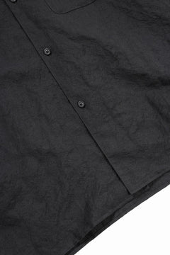 Load image into Gallery viewer, sus-sous open collar S/S shirt / L/W tumbler (BLACK)