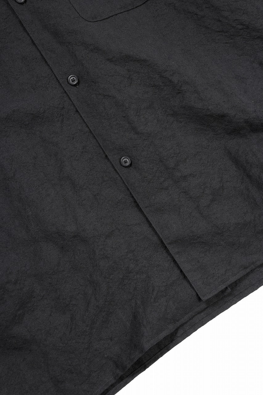 Load image into Gallery viewer, sus-sous open collar S/S shirt / L/W tumbler (BLACK)