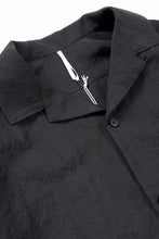 Load image into Gallery viewer, sus-sous open collar S/S shirt / L/W tumbler (BLACK)