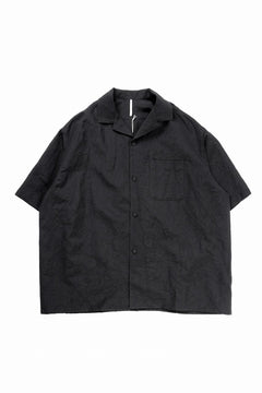 Load image into Gallery viewer, sus-sous open collar S/S shirt / L/W tumbler (BLACK)