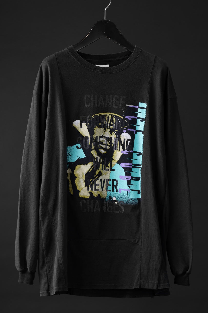 画像をギャラリービューアに読み込む, CHANGES exclusive VINTAGE REMAKE L/S TOPS (MULTI BLACK #A)