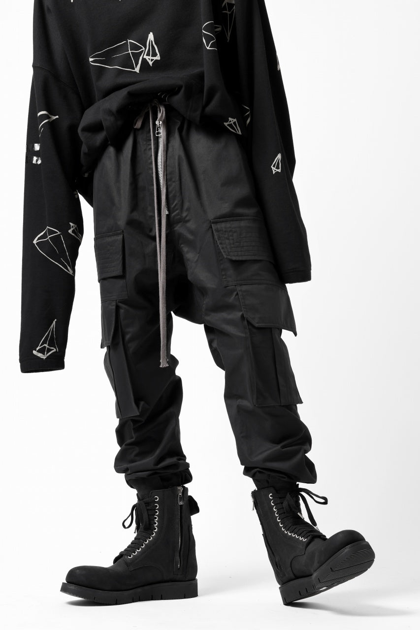 Load image into Gallery viewer, A.F ARTEFACT FRONT ZIP CARGO SAROUEL EASY PANTS (BLACK)