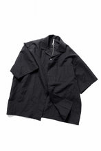 Load image into Gallery viewer, sus-sous open collar S/S shirt / L/W tumbler (BLACK)