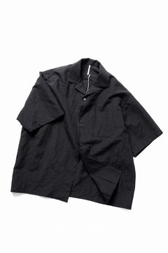 Load image into Gallery viewer, sus-sous open collar S/S shirt / L/W tumbler (BLACK)
