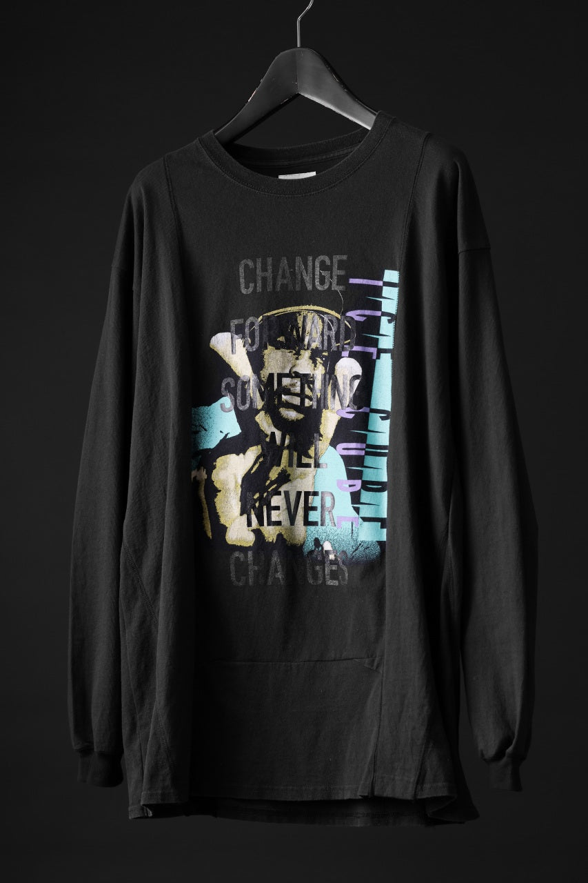 画像をギャラリービューアに読み込む, CHANGES exclusive VINTAGE REMAKE L/S TOPS (MULTI BLACK #A)