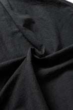 Load image into Gallery viewer, sus-sous open collar S/S shirt / L/W tumbler (BLACK)