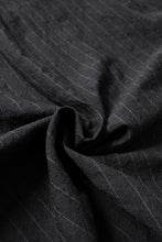 Load image into Gallery viewer, sus-sous open collar S/S shirt / L/W tumbler (CHARCOAL STRIPE)